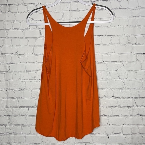 Orange Flowy “Good People Approved “ Racerback Tank By Elevate in Size Large - Picture 3 of 5